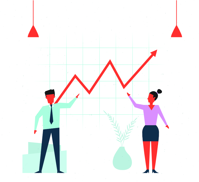 Financial growth vector image